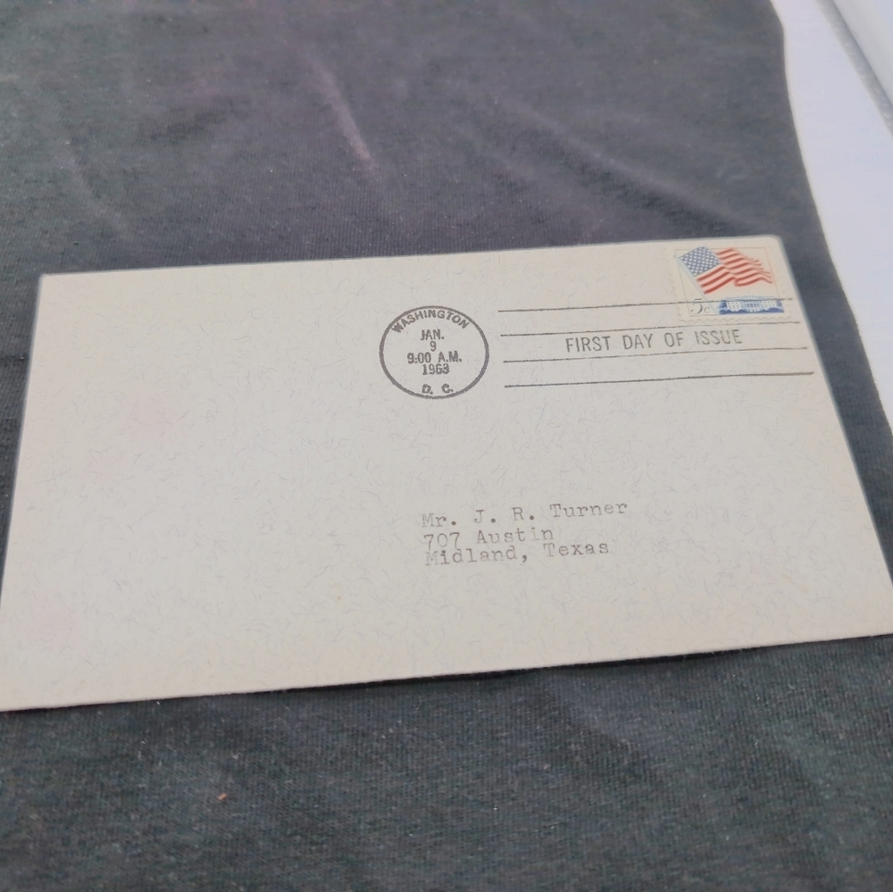 1963 Washington DC White House Flag Vintage First Day of Issue Envelope